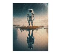 Puzzle en Bois Astronaut on Alien Planet -10 pour Adultes, 500 PCS