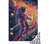 Puzzle en Bois Astronaute 351" pour Adultes, 1000 Pièces, Puzzle Créatif, Jeux Difficiles pour la Famille, Jouets, (75x50cm)