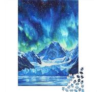 Puzzle en Bois Aurore Boréale pour Adultes, 1000 Pièces, Rectangulaire, Décoration de Maison et Jeu Familial, 1000 Pièces (75x50cm)