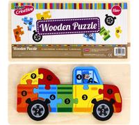 Puzzle en bois Auto 10 pièces Mega Creative