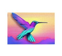 Puzzle en bois avec 1000 pièces WZYWHJ Flying Colibri motif stimulant pour les loisirs à la maison et le divertissement adapté pour les adultes et les enfants