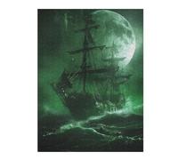 Puzzle en Bois avec Motif Ghost Ship in The Storm pour Adultes, 500 PCS