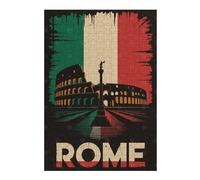 Puzzle en Bois avec Motif Rome Italy Travel pour Adultes, 300 PCS