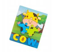 Puzzle En Bois Avec Vache