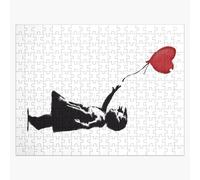 Puzzle en bois Banksy Fille avec un ballon en forme de c?ur Graffiti Street Art Balloon Girl HD BOUTIQUE EN LIGNE DE HAUTE QUALITÉ 300 pièces 38x26 cm jouet décoration mu