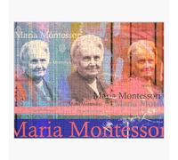 Puzzle en bois beau portrait de Maria Montessori, collage esthétique de la célèbre enseignante 300 pièces 38x26 cm jouet décoration m