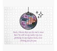 Puzzle en bois boule à facettes - folklore taylor swift 300 pièces 38x26 cm jouet décoration mur
