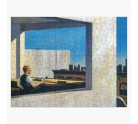 Puzzle en bois Bureau dans une petite ville par Edward Hopper 300 pièces 38x26 cm jouet décoration mura