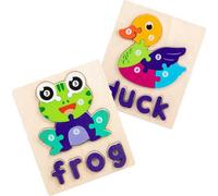 Puzzle en bois - Canard et grenouille
