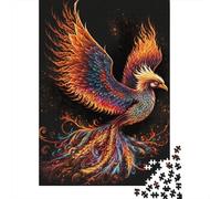 Puzzle en Bois carré créatif 500 pièces Phénix Oiseau pour Adultes Jeu éducatif Défi Jouet 500 pièces (52 x 38 cm)