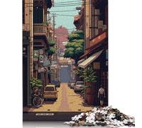 Puzzle en Bois carré créatif Ho Chi Minh Pixel Art 500 pièces pour Adultes, Jeu éducatif, Jouet de défi, 500 pièces (52 x 38 cm)