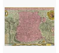 Puzzle en bois Carte ancienne de Madrid, Espagne (1730) 300 pièces 38x26 cm jouet décoration mura
