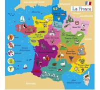 Puzzle en bois Carte de France - WDK - Moins de 100 pièces - Dès 3 ans