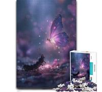 Puzzle en Bois Caterpillar and Butterfly pour Adultes, Format 500 PCS