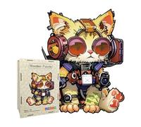 Puzzle en Bois Chat, Détails Minutieux, 1 Jeu, Puzzle Forme d'animal, P-uzzle pour Adultes, Exercice Cérébral Créatif, pour Adultes, Femmes Et Hommes, Amoureux des Chatons, Famille Et Amis, Décorati