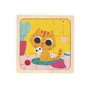 Puzzle en Bois Chat Peanut - Jeu Éducatif pour Enfants