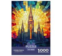 Puzzle en Bois Château Artistique Classique Cadeau Famille De Qualité Supérieure Monde féérique Adulte 1000 Pièces Divertissement Créatif Adultes Et Enfants 38x26cm/1000pcs