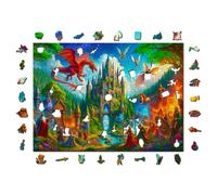 Puzzle en bois Château Fantastique ? jeu d?assemblage artistique multicolor TU