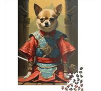 Puzzle en bois Chihuahua pour adultes, 1000 pièces, jouets, jeux de puzzle pour famille, cadeaux d'anniversaire, Noël, puzzles éducatifs pour garçons et filles, 1000 pièces (75 x 50 cm)