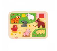 Janod Puzzle Chunky À la Ferme – Bois FSC – 7 pièces Multicolore