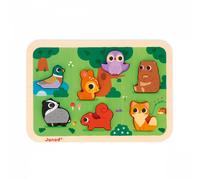 Janod – Puzzle en bois La Forêt J07123 – 7 pièces, Bois FSC – Motricité fine, concentration