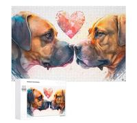 Puzzle en Bois Classique Love Between Two Dogs -1 pour Adultes, 1000 PCS