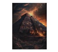 Puzzle en Bois Classique Mystical Maya Pyramid pour Adultes, 500 PCS