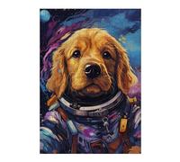 Puzzle en Bois Classique Space Dog Adventure -80 pour Adultes, 300 PCS