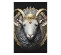 Puzzle en Bois Classique White Sheep Golden Art pour Adultes, 1000 PCS