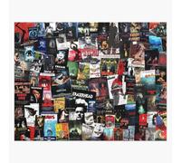 Puzzle en bois Collage des 100 meilleurs films d'horreur de tous les temps 300 pièces 38x26 cm jouet décoration mura