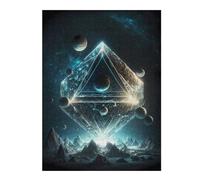 Puzzle en Bois Coloré Alien Tesseract pour Adultes, 500 PCS