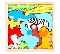 Puzzle En Bois Coloré De Dinosaure De Dessin Animé 3d, Forêt Marine, Jouet Éducatif, Cadeaux Pour Enfants