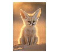 Puzzle en Bois Coloré Desert Fox Sunset pour Adultes, 1000 PCS