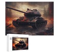 Puzzle en Bois Coloré German World War Tank pour Adultes, 300 PCS