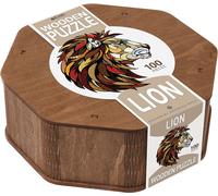 Puzzle en bois coloré - Lion 28 x 31 cm