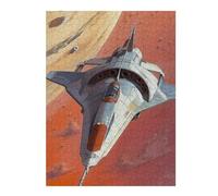 Puzzle en Bois Coloré Mars Exploration Spaceship pour Adultes, 500 PCS
