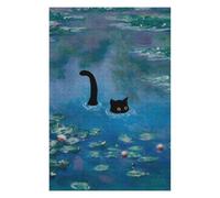 Puzzle en Bois Coloré Monet Cat Waterlilies pour Adultes, 1000 PCS | Cadeau puzzle - progression pièce après pièce avec un objectif clair seul ou à plusieurs.