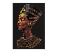 Puzzle en Bois Coloré Nefertiti Bust Egypt pour Adultes, 300 PCS