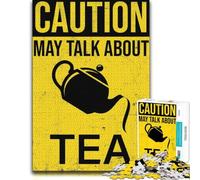 Puzzle en Bois Coloré Steamy Tea Caution pour Adultes, 1000 PCS | Puzzle pour passionné : présent du Nouvel An, activité à partager en famille.