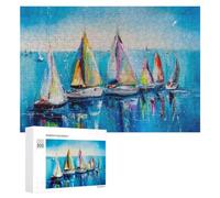 Puzzle en Bois Coloré Waiting for The Wind pour Adultes, 300 PCS | À la maison : Puzzle pour passionné - présent du Nouvel An avec loisir manuel en intérieur.
