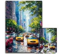 Puzzle en Bois Colour New York 1000 pièces, décoration DIY, défi cérébral, pour Adultes, Famille, Cadeau de Vacances 50x75cm/19,68x29,52 Pouces