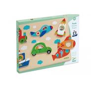 Puzzle en Bois Coucou Vroum Vroum pour Enfants - 6 Véhicules Amusants