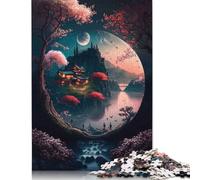 Puzzle en Bois Cyber Love Neon Night City 500 pièces pour Adultes, Puzzles pour Adultes et Adolescents à partir de 12 Ans, 500 pièces (52 x 38 cm)