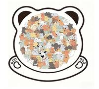 Puzzle en bois d'animaux de dessin animé pour enfants et adultes, puzzle en bois de qualité supérieure avec mini pièces d'animaux, puzzle de silhouette de dessin animé pour décoration d'intérieur