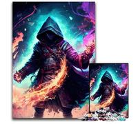 Puzzle en Bois de 1 000 pièces pour Adultes, thème Sorcier, Sorcier, Magicien, détente et défi, décoration d'intérieur colorée, pour Les Amis, 50x75cm/19,68x29,52 Pouces