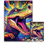 Puzzle en Bois de 1 000 pièces représentant des Dinosaures, idéal pour décorer et stimuler Le Cerveau, 50x75cm / 19,68x29,52 Pouces