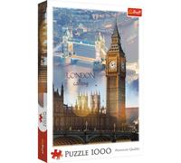 Puzzle En Bois De 1000 Pièces Adulte Londres À L'Aube Grand Big Ben Tower Bridge