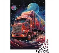 Puzzle en bois de 1000 pièces avec camion de pompiers de la galaxie, puzzle en bois pour adultes et adolescents à partir de 12 ans, cadeaux de Noël, 1000 pièces (75 x 50 cm)
