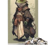 Puzzle en bois de 1000 pièces de l'ancienne grenouille guerrière pour adultes Jeu éducatif pour enfants 1000 pièces (75 x 50 cm).