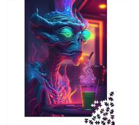 Puzzle en bois de 1000 pièces de science-fiction pour adultes et adolescents, réveillon de Noël (38 x 26 cm).